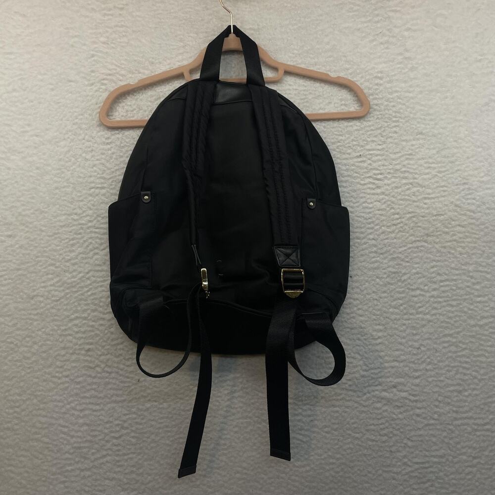 Marc Jacobs Nylon Backpack Black Gold Hardware M0012907 001 Logo Top Zip - Picture 2 of 16